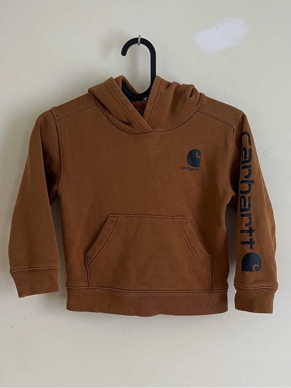 Carhartt Kids Caramel Brown Hoodie Size 5 Logo Sweatshirt’s